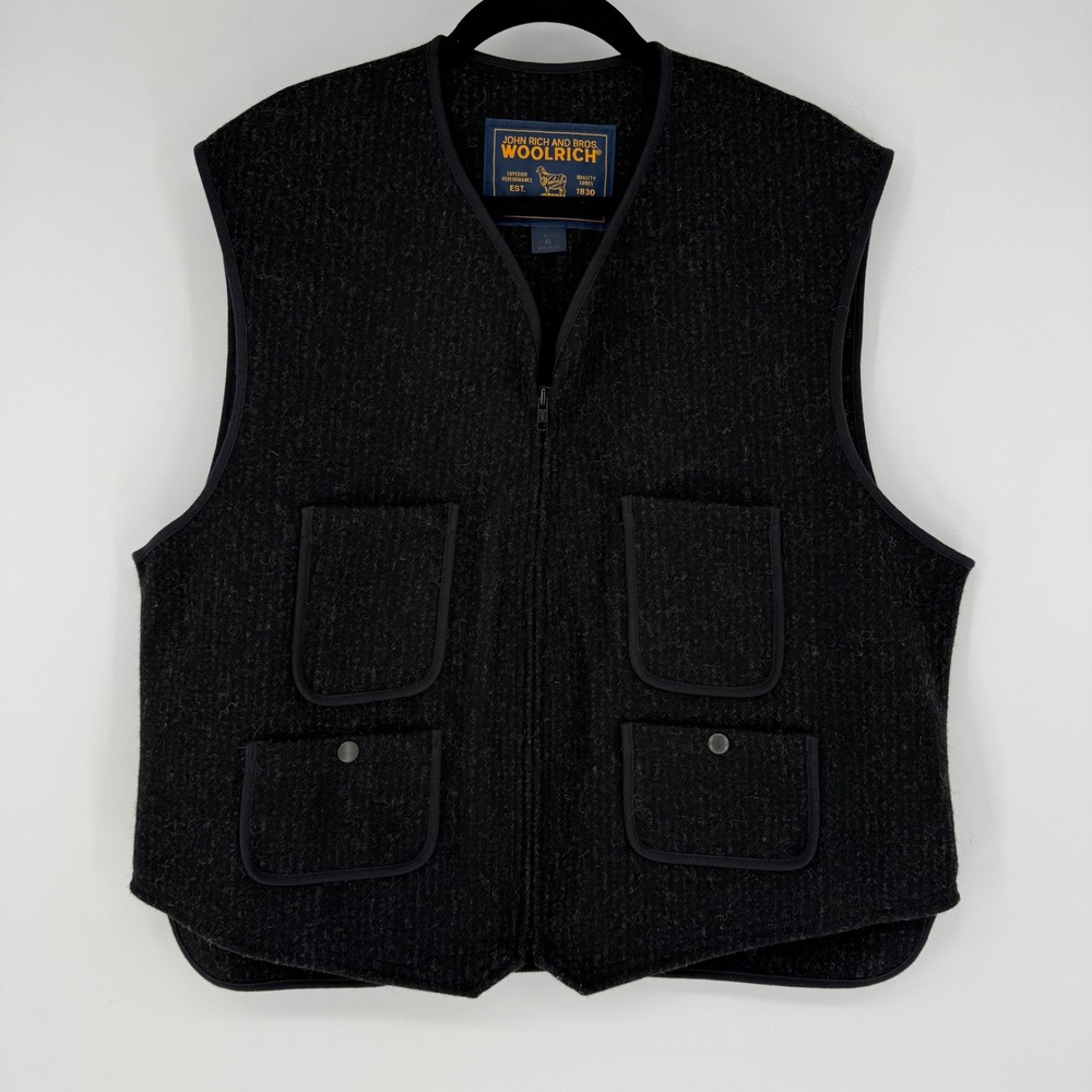 JOHN RICH‎ & BROS WOOLRICH 4-POCKET UTILITY VEST XL USA MADE